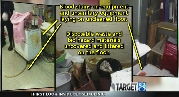 Local News Station Report on Condition of Abortion Clinic