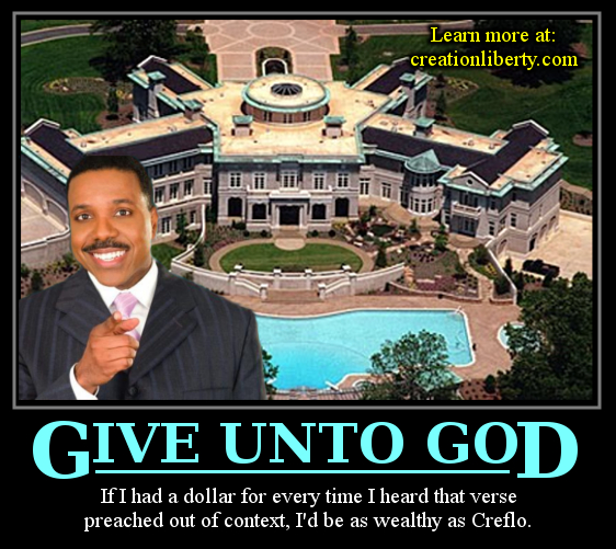 Demotivational Poster Creflo Dollar Tithe